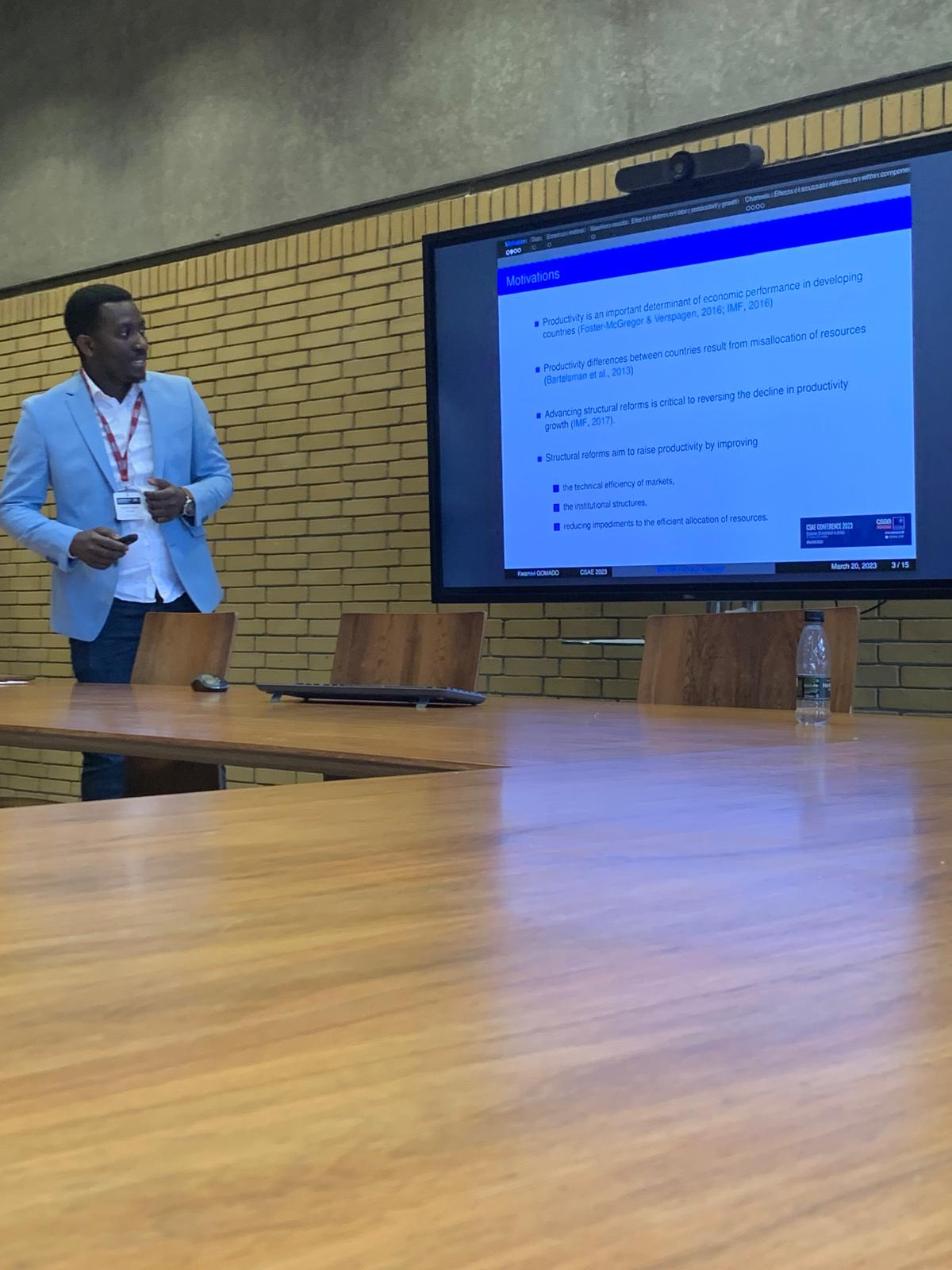 Photo from the CSAE Conference on Economic Development in Africa in Oxford.